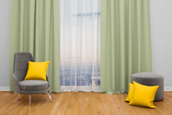 پرده آماده پانچی کتان کد 4524 - Image 3