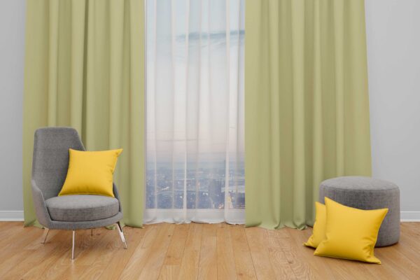 پرده آماده پانچی کتان کد 4536 - Image 3