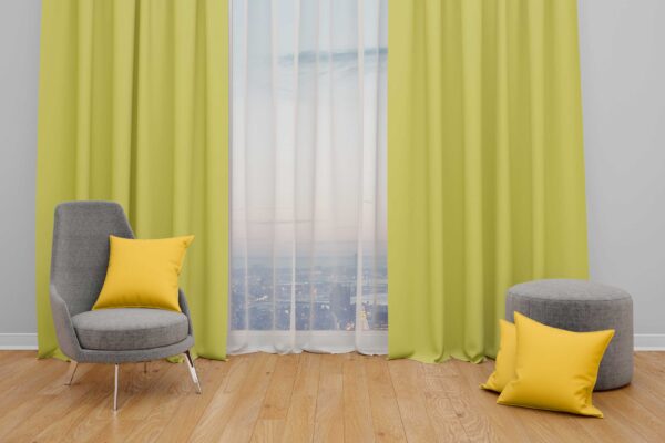 پرده آماده پانچی کتان کد 4532 - Image 3